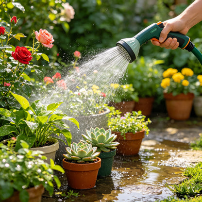 High-Pressure Car Wash Water Gun, Adjustable Jet Nozzle for Garden Cleaning, Portable Heavy-Duty Hose Nozzle Sprayer-TTT