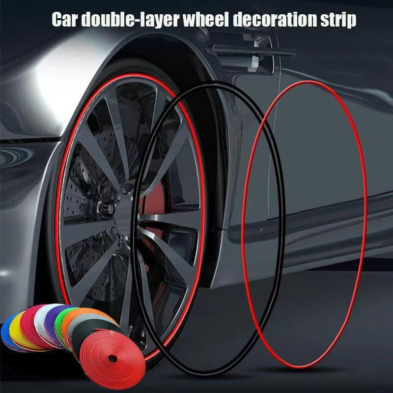 ❌ Stop Curb Rash! 8m Universal Car Wheel Rim Protector Strip 🚗| DIY Anti-Scratch Rubber Tire Guard Line-QZZ