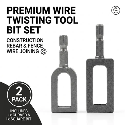 🔩 Heavy-Duty Wire Twister Tool for Drill ⚙️, High-Carbon Steel Rebar Tie Wire Twisting Bit, Fast Wire Tying Attachment for Construction 🏗️, Fencing 🚧, and Gardening 🌱-XLB
