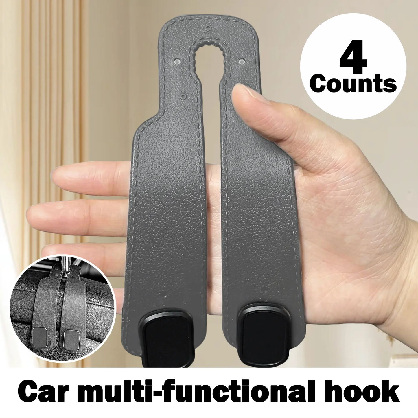 🚗Car Seat Back Storage Hook🪝 It has a bendable design to fit most car seats, suitable for both long-distance journeys and daily commutes✨-XLB