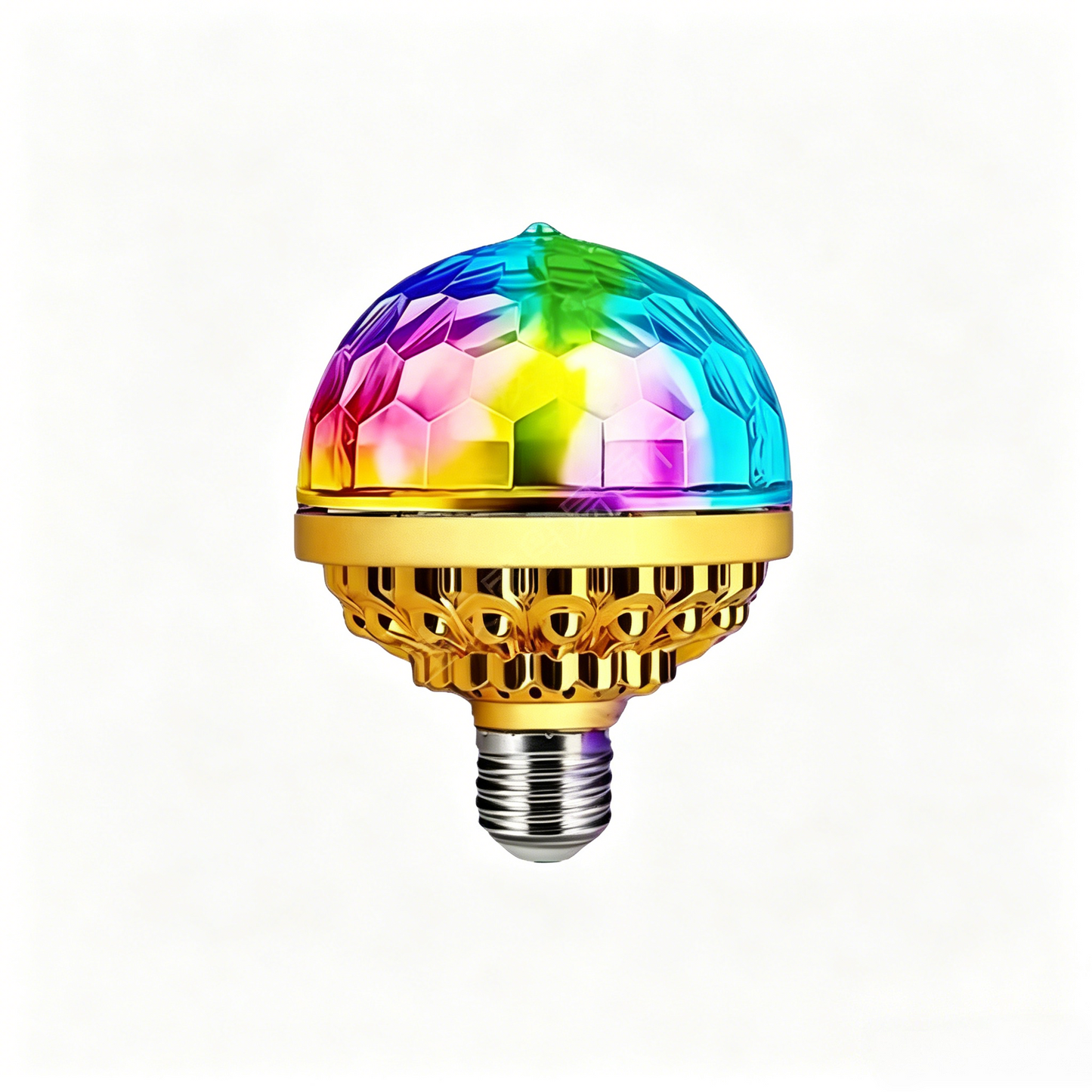 Colorful Rotating Disco Ball Light Bulb, 360° RGB Party Light for Home, Parties & Events-TTT