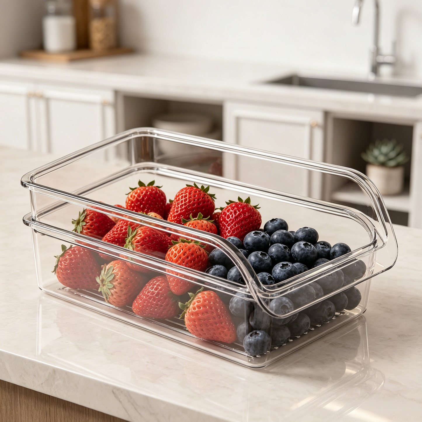 U-Shaped Open Front Storage Bins Quickly Organize Your Messy Fridge-TTT