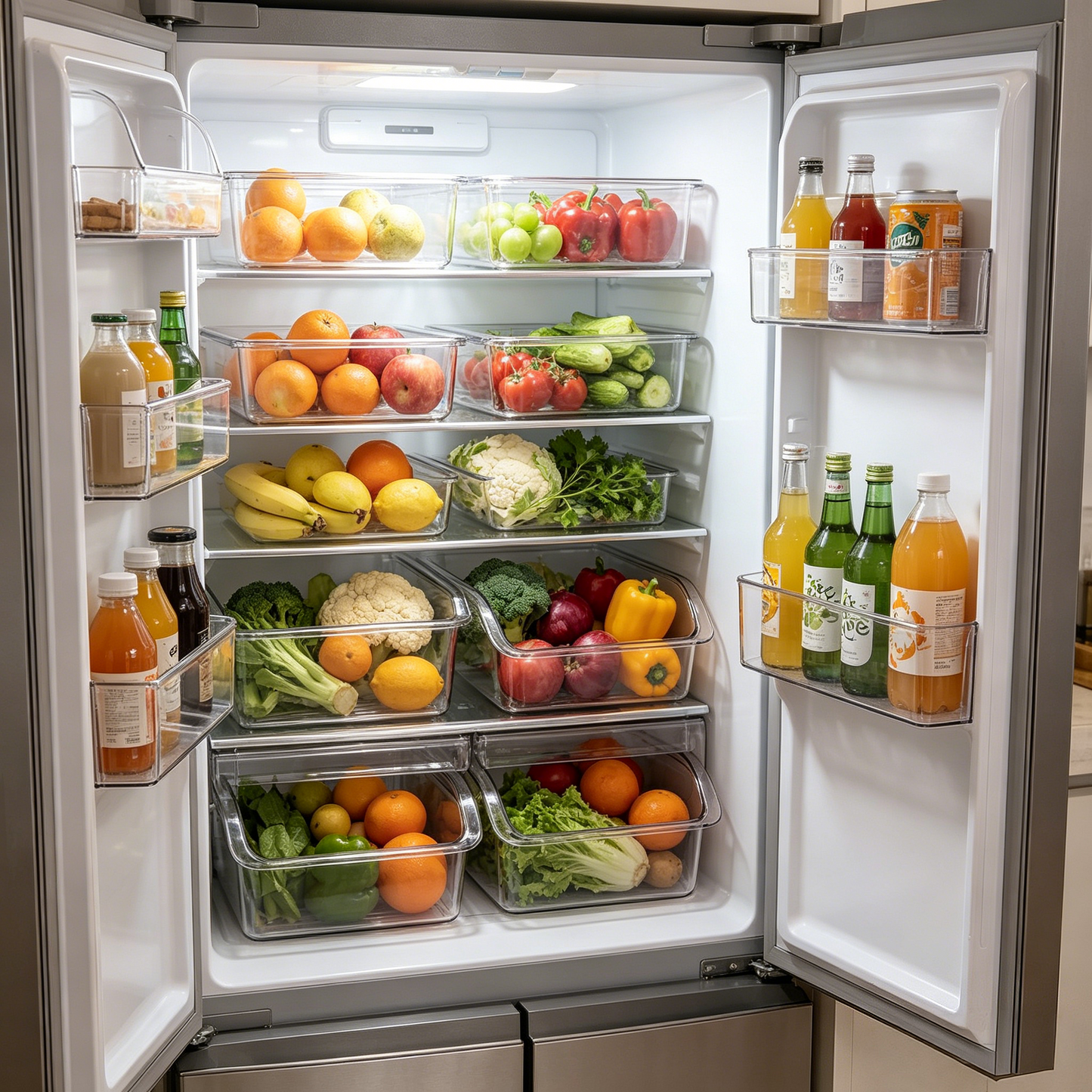 U-Shaped Open Front Storage Bins Quickly Organize Your Messy Fridge-TTT