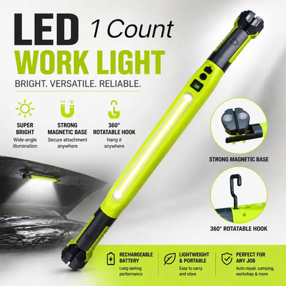 🛠️ Foldable Magnetic COB Work Light, Rechargeable Mechanic Inspection Flashlight for car repair and outdoor emergency use-XLB