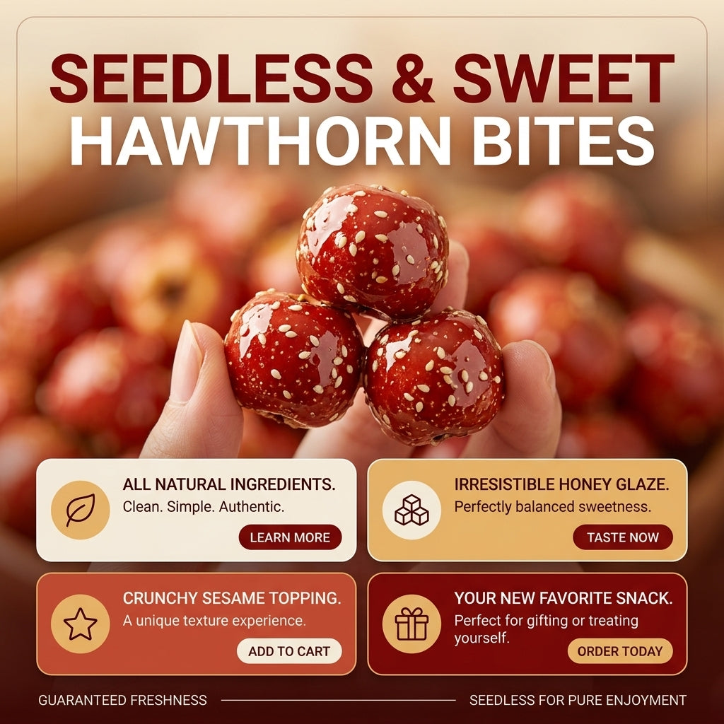 GutRest Freeze-Dried Sesame Candied Hollow Hawthorn Rings | Natural Digestive Snack, Eases Bloating & Gas, Boost Appetite, Relieve Dizziness & Improve Restless Sleep-SUY