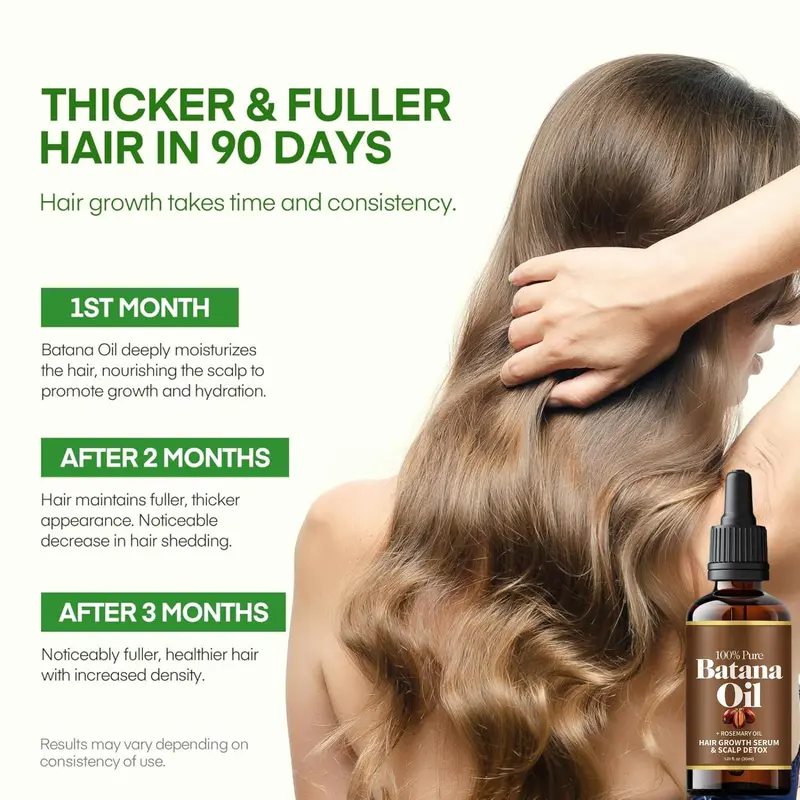 ✨ 100% Pure & Natural Batana Oil with Rosemary 🌿 Revitalizing Hair Growth Serum - Nourishes & Strengthens for Strong, Healthy Hair 👩‍🦰👨‍🦱 Unisex Formula | Perfect Father’s & Mother’s Day Gift 🎁-XLB
