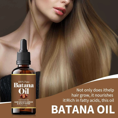 ✨ 100% Pure & Natural Batana Oil with Rosemary 🌿 Revitalizing Hair Growth Serum - Nourishes & Strengthens for Strong, Healthy Hair 👩‍🦰👨‍🦱 Unisex Formula | Perfect Father’s & Mother’s Day Gift 🎁-XLB