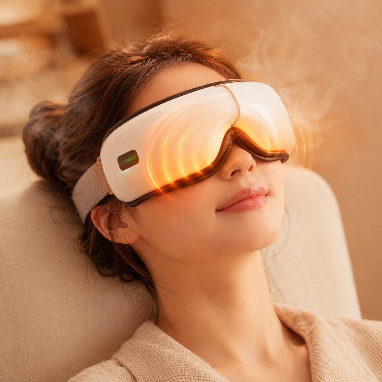 💆‍♀️ Meet your personal eye masseuse. Bring the luxury spa home! Our multi-zone airbags perfectly mimic human hands to gently knead away the day's stress. Combine it with full-eye heat therapy for the ultimate 15-minute healing ritual. ✨-QZZ