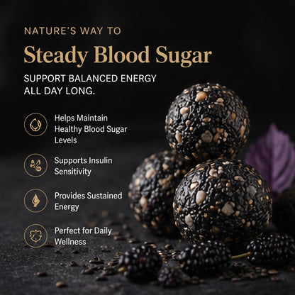 🖤 Balance Glucose Levels & Guard Heart Vessels – All-Natural Mulberry & Black Sesame Wellness Balls-ZRT