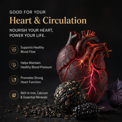 🖤 Balance Glucose Levels & Guard Heart Vessels – All-Natural Mulberry & Black Sesame Wellness Balls-ZRT