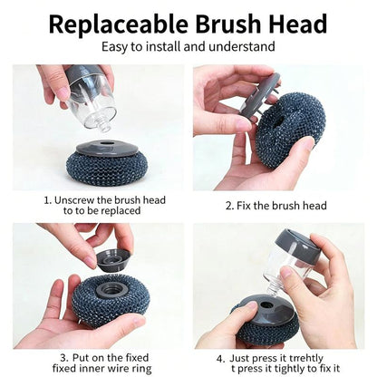 Soap Dispensing Pot Brush | The Ultimate Grease Fighter That Protects Your Hands!-DZT