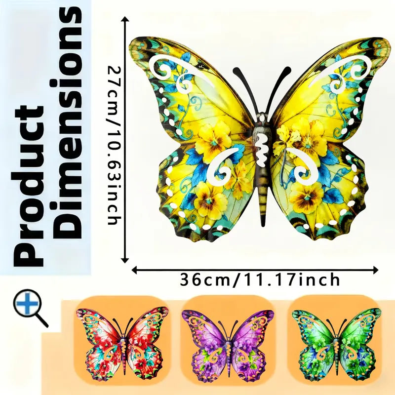 Vibrant 3D Metal Butterfly Wall Decor | Indoor & Outdoor Fence Art 🦋✨ -LGZ