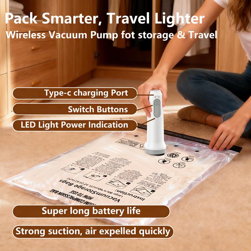 Vacuum Compression Storage Bags, Reusable, Space Saving, Ideal for Clothes and Suitcases, Perfect for Carry-on Luggage.-KPL