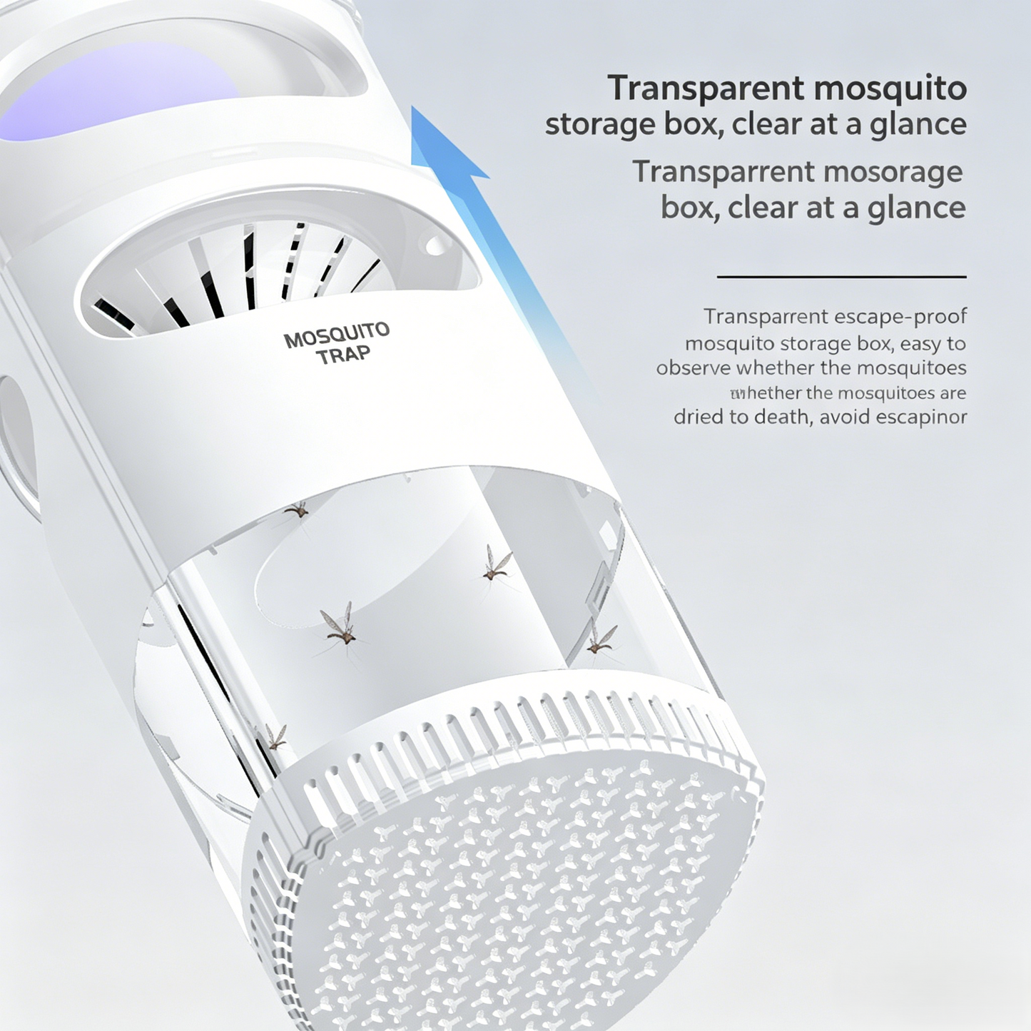 🦟Indoor Flying Insect Trap 🏡Quiet UV Mosquito & Gnat Catcher-YOY