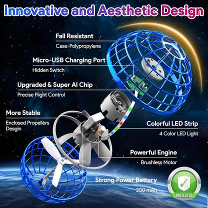2026 Cosmic Flying Orb – Hand-Controlled Boomerang Hover Drone |   Galactic Fidget Spinner + Outdoor Fun |   Epic Gift for 6-12+ Kids & Teens! gift choices, party toys, cool gifts, family fun, Christmas gifts-ZBD