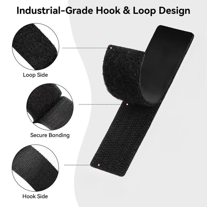 🏠Heavy Duty Waterproof Self-Adhesive Double Sided Hook and Loop Strips, Reusable Mounting Tape for Wall Hanging Picture Frames, Frame Wall Decor, Cable Organizer (Home & Office Use)-AUX