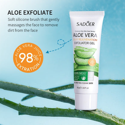 ✨ Gentle Aloe Face Exfoliator – Clear Dead Skin, Blackheads & Dullness-LT