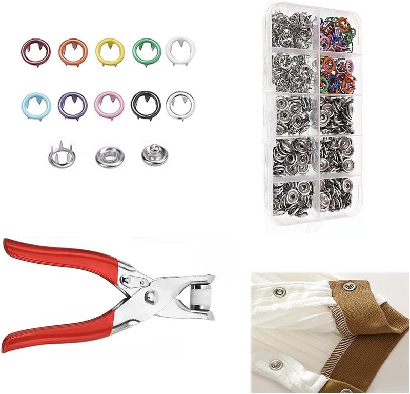 🧵 Home Sewing Accessories Kit for DIY Crafts, Clothing & Hats — Button & Snap Pliers Tool Set ✨ No-Sew Repair Sewing Kit for Handmade Crafts & Sewing Materials 🪡-KPL
