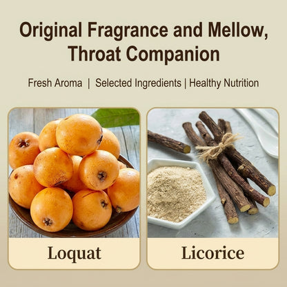 🌾 Natural Throat Care | Sweet & Mellow Returning SweetnessBamboo Salt Licorice Dried Loquat-DZT