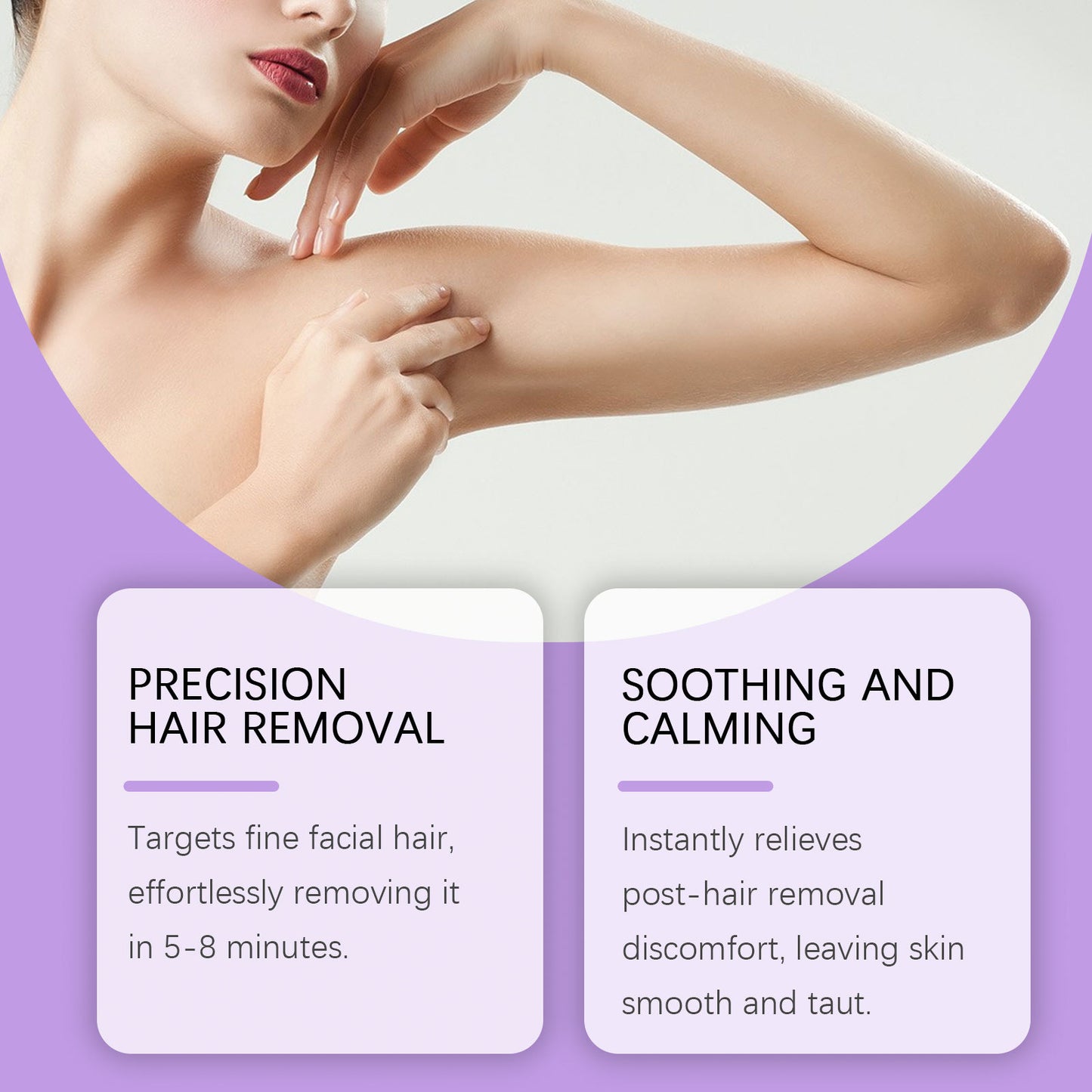 Bikini Pain-Free Hair Removal Cream for Sensitive Skin, Hypoallergenic Formula-Gentle & Fast-Acting Depilatory with Citrus Scent, Aloe & Hyaluronic Acid for Soothing Care, Suitable for Men & Women-JY
