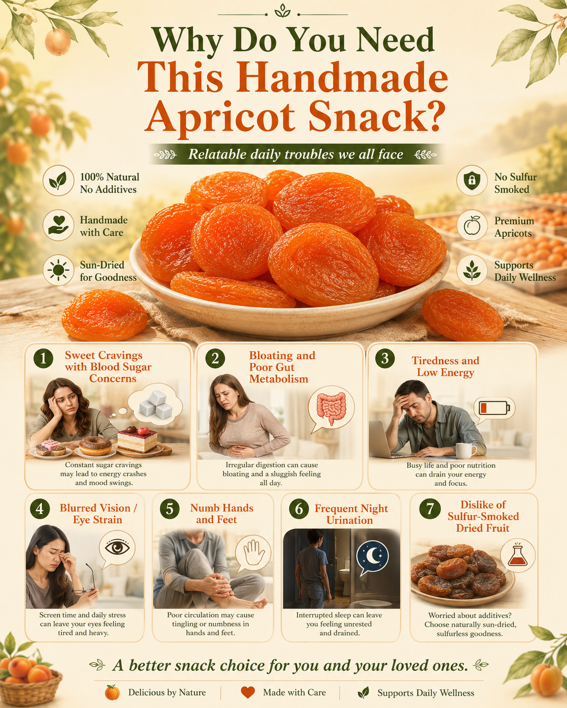 🍑Ancient 3-Steam 3-Dry Golden Apricots | Healthy Family Snack-WBJ