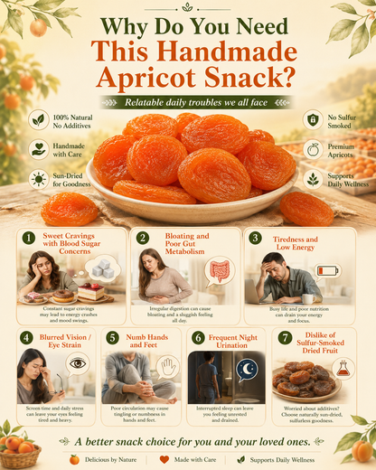 🍑Ancient 3-Steam 3-Dry Golden Apricots | Healthy Family Snack-WBJ