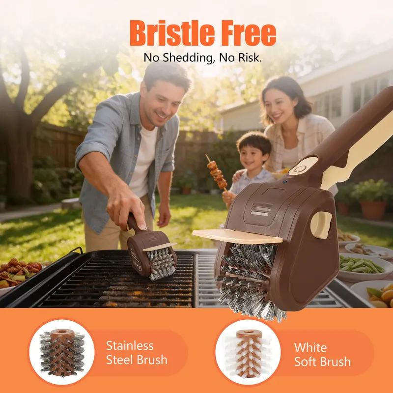 🔥 Electric Grill Cleaning Brush: The Fastest Way to a Spotless Grill-CJP