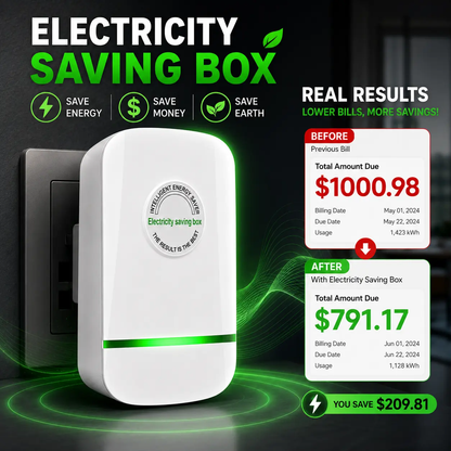 ⚡ Electricity bill destroyer 🧾 US-Standard Power Saver — Stabilizes Voltage 🔌, Protects Equipment 🛡️ — Plug In and Save 💰-XLB