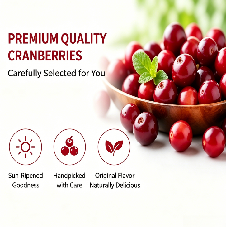 🌿 Dried Cranberries 🍒 – A Tasty Fruit Snack Packed with Natural Goodness.-KPL