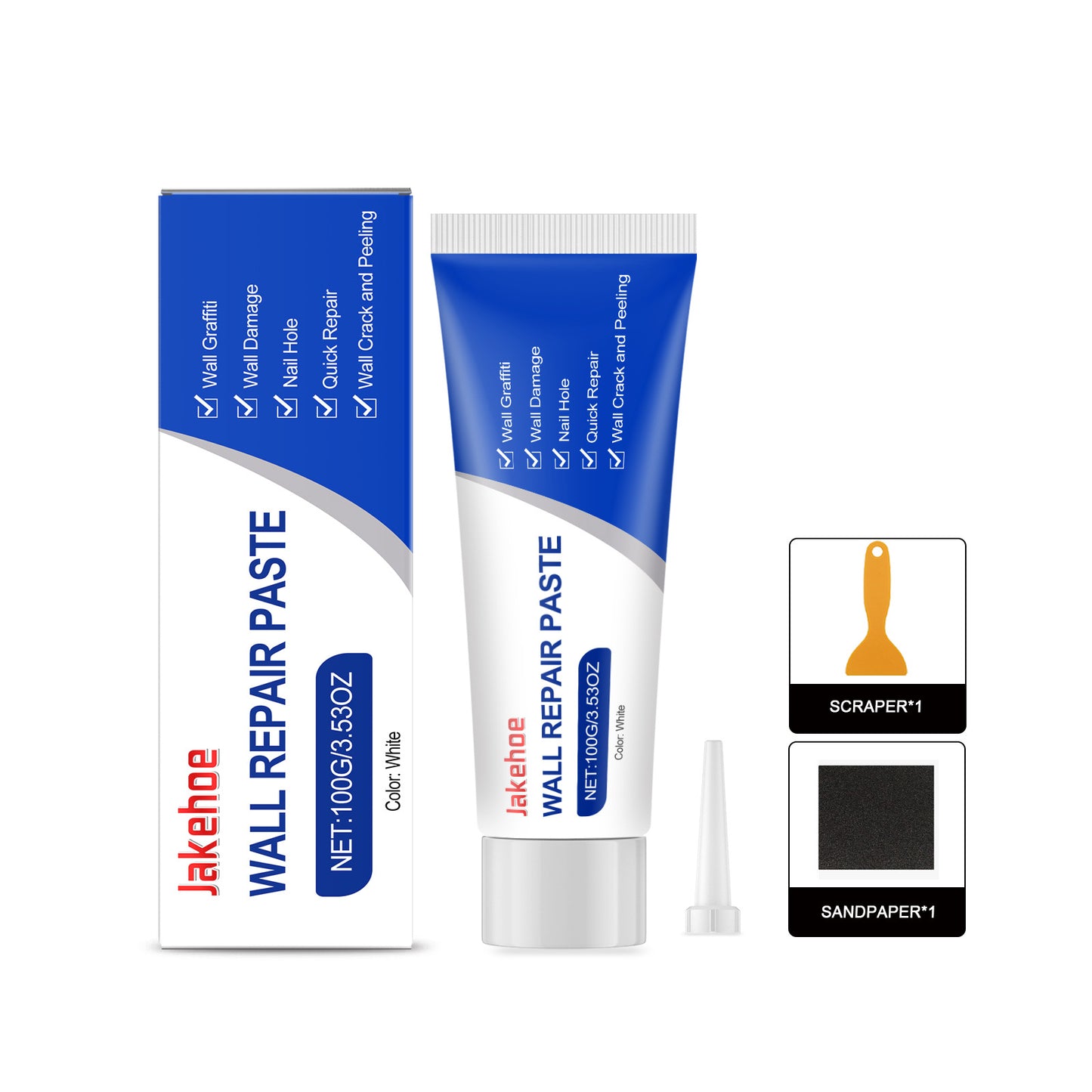 Gypsum board patch repair kit, wall repair agent, multifunctional quick drying paste adhesive, heavy-duty concrete sealant, waterproof self-adhesive agent-AUX
