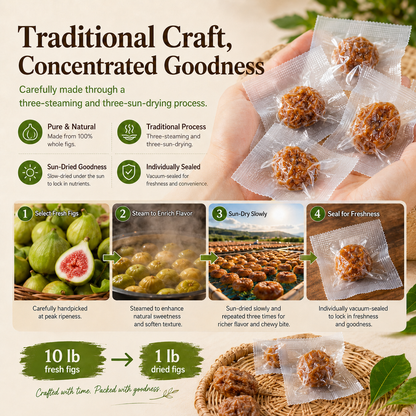 🌰Natural Sun-Dried Figs | No Added Sugar, Natural Gut & Vascular Healthy Snack-WBJ