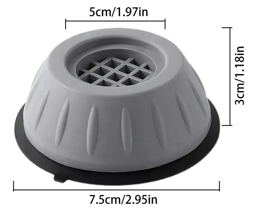 🛡️Anti Vibration Washing Machine Feet Pads✨ Non-Slip Heightening Rubber Base Mats with Shock Absorbing Rubber Rings-XLB