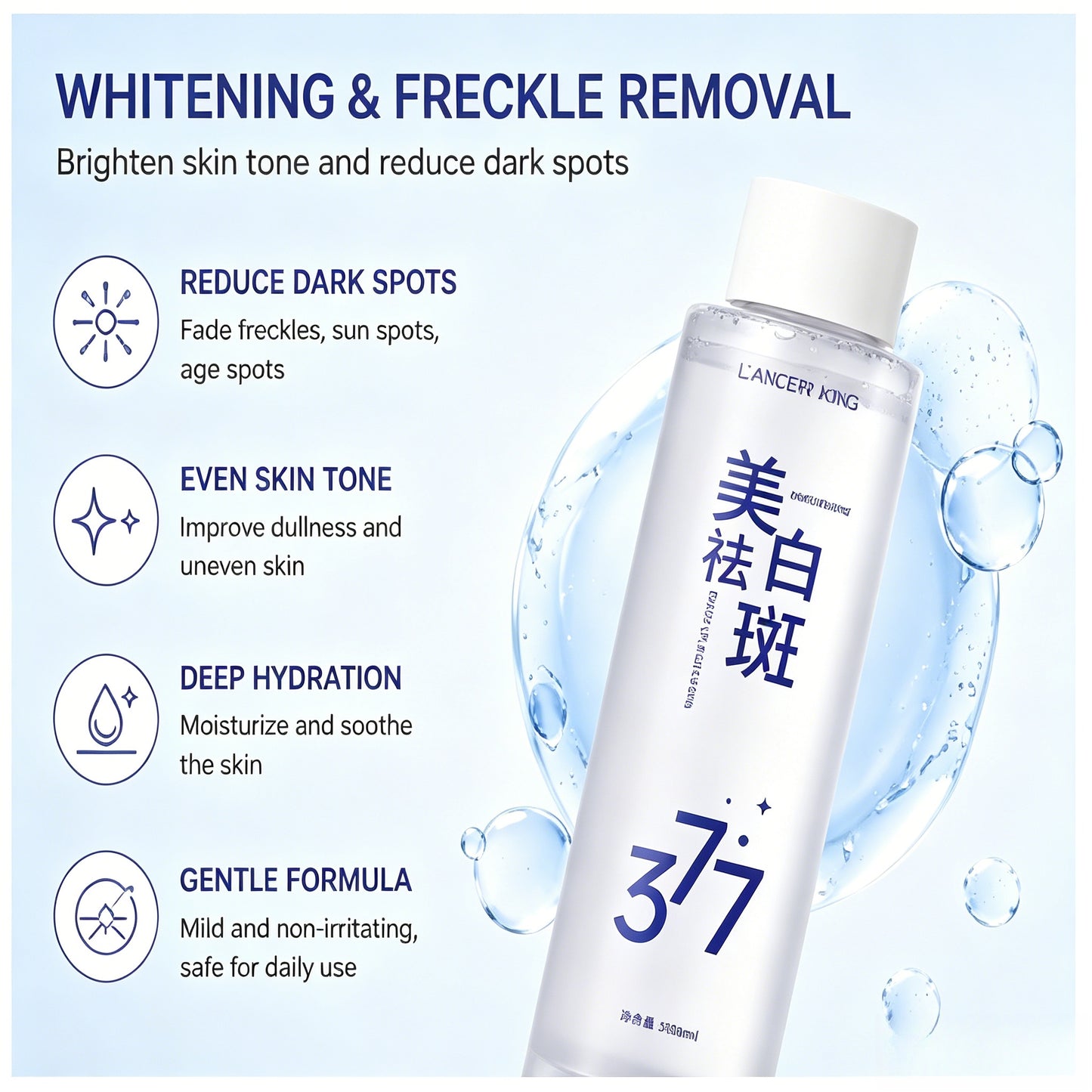 377 Whitening & Spot-Fading Essence Water 💧 Deeply hydrates facial skin, dullness fading for brighter even tone, nourishes and repairs your skin all day long ✨-KPL