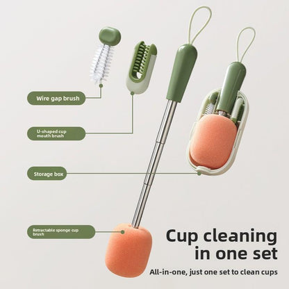 Portable 4-in-1 Capsule Cup Cleaning Brush Set | Retractable & Space-Saving Design-DZT