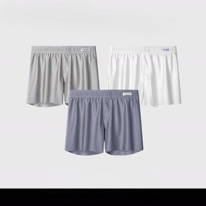 ❄️Men's Ice Silk Shorts | Breathable & Quick‑Dry, Cooling Sensation, Antibacterial & Odor‑Resistant, 3‑in‑1 for Underwear / Sleepwear / Beachwear-AUX