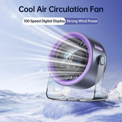 Desktop Fan, Turbocharged Desk Fan, Perfect for Travel & Vacation, Ideal for Office Use, Digital Display, Low Noise, Dual Mode Adjustment, Quiet Cooling, Portable Silent Desktop Fan.-KPL