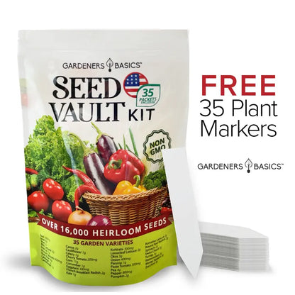 35 Assorted Heirloom Vegetable Seeds Set – Perfect Survival Seed Vault & Gardening Gift.-KPL