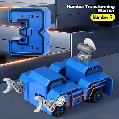 🤖10-in-1 Number Transforming Robot Toy –🔢Numbers 0–9 each transform into a unique mini robot or vehicle mode-YOY