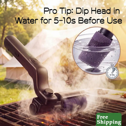 Premium Cordless Electric BBQ Grill Brush | High-Torque Cleaner with Adjustable Angle & Replacement Heads 🥩🔥 LGZ