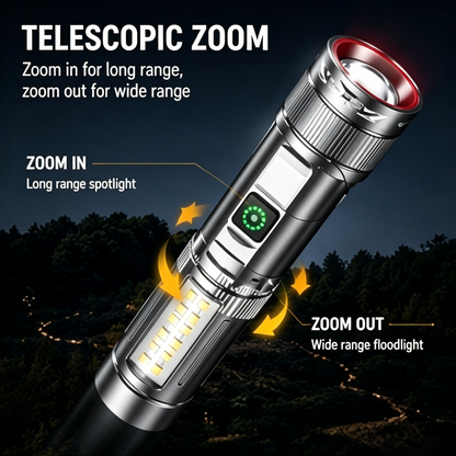 🔦 All-in-One Rechargeable Flashlight for Camping, Hiking & Emergencies ⛺-WBJ