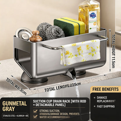 🧽  Are you still worried about your messy kitchen|Suction Cup Sink Caddy | No-Drill Kitchen Sink Organizer-CJP