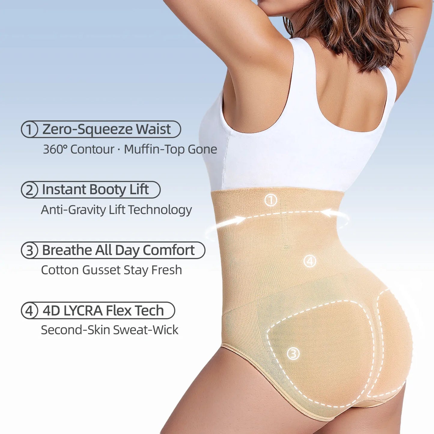 🍑The Ultimate 3-in-1 Body Sculpt Panty: Flat Belly, Snatched Waist, Perfect Lift! ✨-DZT
