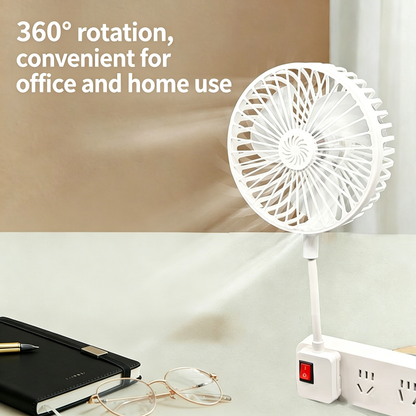 Plug-in Mini Desk Fan | 360° Adjustable Portable Fan-SUY