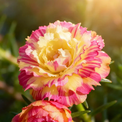 10,000 Portulaca Seeds - Double-flowered Moss Rose Annual Perennial Flower Seeds for Planting Outdoors Non GMO Mixed Colors Large Blooms Attract Pollinators Easy to Grow All Seasons.-KPL