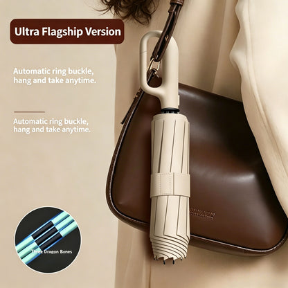 ☔120-Rib Automatic Umbrella with Hook Handle – Your All-Weather Essential-CJP