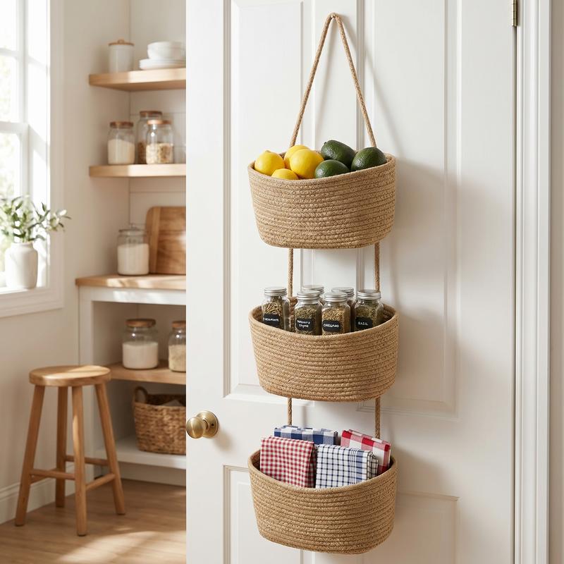 3-Tier Over-the-Door Storage Basket