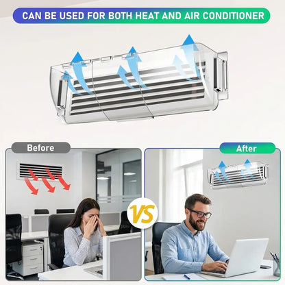 Premium Adjustable Magnetic Air Deflector | Clear Heat & AC Vent Cover (Fits 8.5" - 15") LGZ