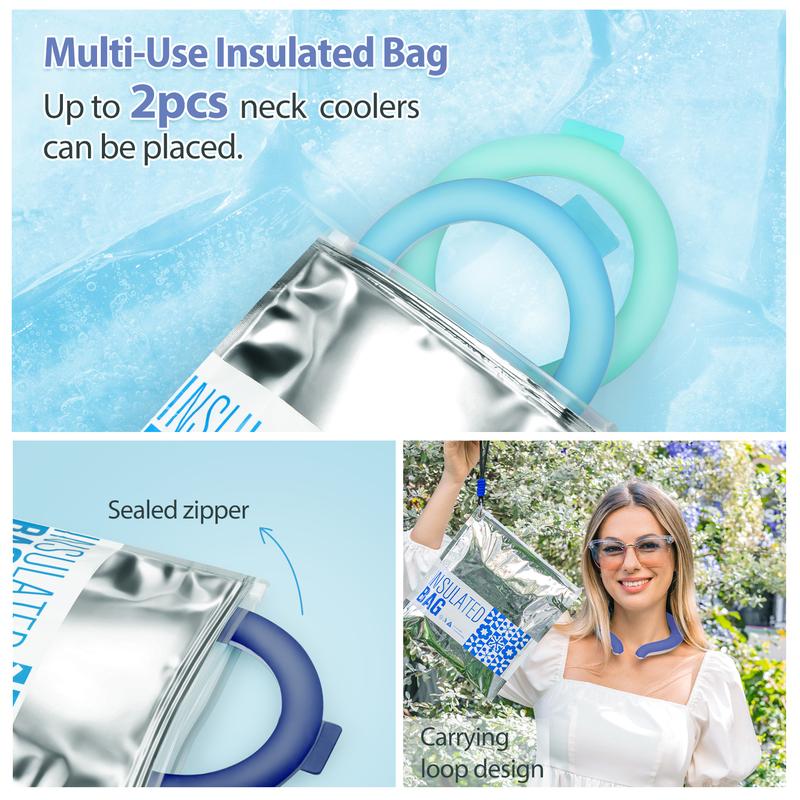 ❄️❄️Reusable Neck Cooler Ice Ring | Wearable Body Cooling Tube for Summer, Running, Hiking & Heat Relief-AUX