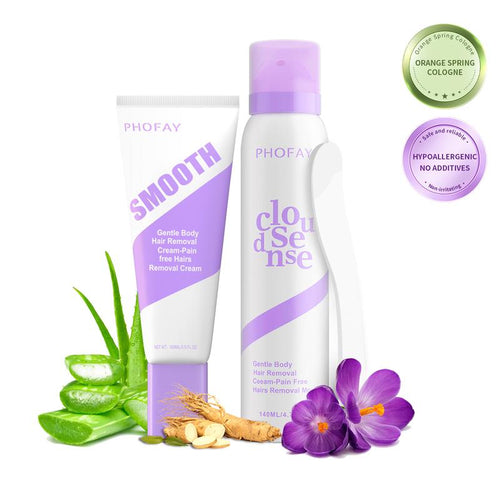 Bikini Pain-Free Hair Removal Cream for Sensitive Skin, Hypoallergenic Formula-Gentle & Fast-Acting Depilatory with Citrus Scent, Aloe & Hyaluronic Acid for Soothing Care, Suitable for Men & Women-DZT