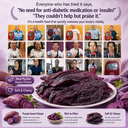 😋Healthy Low Fat Purple Sweet Potato Snack- 🍃Supports balanced blood sugar & daily body vitality-XLB